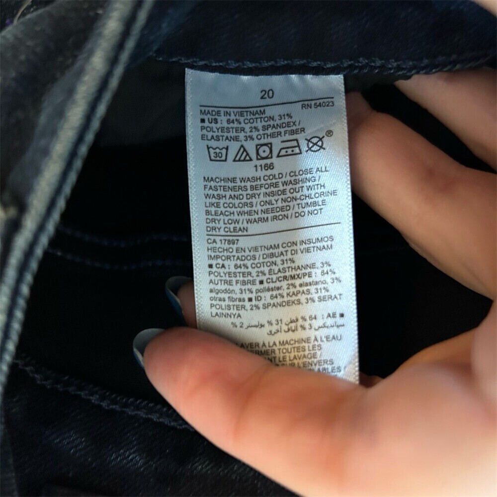 Old Navy Extra High Rise Rockstar Super Skinny Jeans Size 20 Dark Wash Button Up - Picture 5 of 6